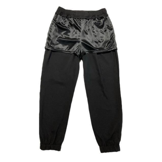 (ゴムS)index◎ストレッチジャージー◎アンクル丈サルエルパンツ◎黒 < ブランド (ゴムS)index◎ストレッチジャージー◎アンクル丈サルエルパンツ◎黒 < ブランドの