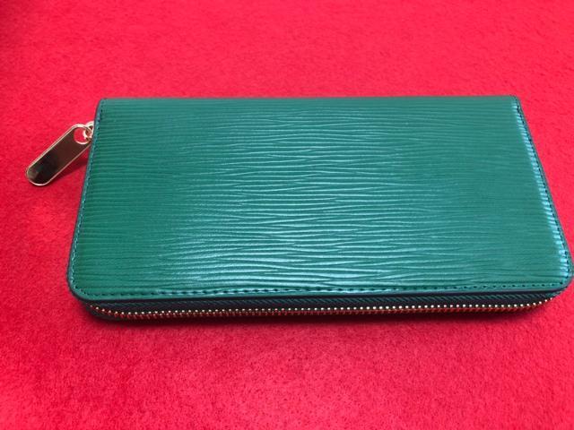 新品 長財布 グリーン エピ柄 本革 メンズ、レディース < 男性ファッション  新品 長財布 グリーン エピ柄 本革 メンズ、レディース  < 男性ファッションの