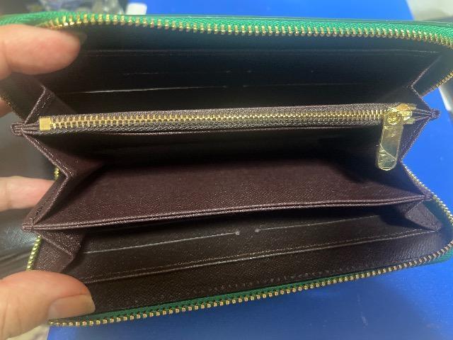 新品 長財布 グリーン エピ柄 本革 メンズ、レディース < 男性ファッション  新品 長財布 グリーン エピ柄 本革 メンズ、レディース < 男性ファッションの