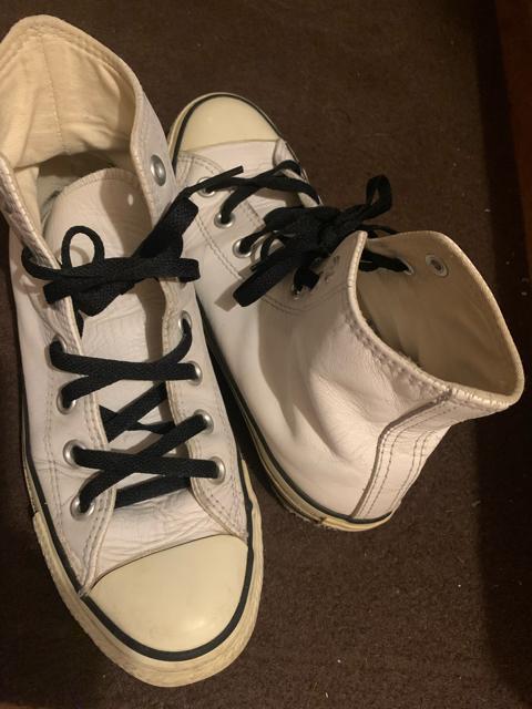 希少品 コンバース ALL STAR  本革 白色 レザー送料無料 < ブランド  希少品 コンバース ALL STAR  本革 白色 レザー送料無料 < ブランドの