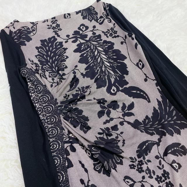 美品 ダイアンフォンファステンバーグ ポタニカル柄 ワンピース 0 黒 < 女性ファッション  美品 ダイアンフォンファステンバーグ ポタニカル柄 ワンピース 0 黒 < 女性ファッションの