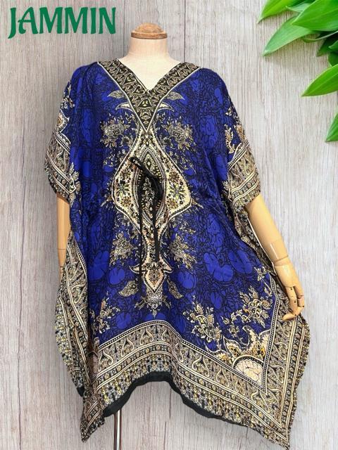 アジアンペーズリー柄ポンチョ風トップス エスニック 衣装 青 ヒッピー < 女性ファッション アジアンペーズリー柄ポンチョ風トップス エスニック 衣装 青 ヒッピー < 女性ファッションの