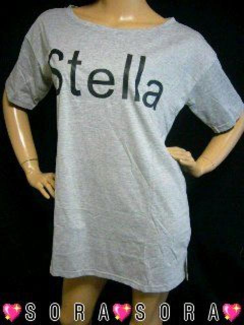 大人気♪LAセレブ 紐ベルト付 ロングTシャツワンピ グレー < 女性ファッション  大人気♪LAセレブ 紐ベルト付 ロングTシャツワンピ グレー  < 女性ファッションの