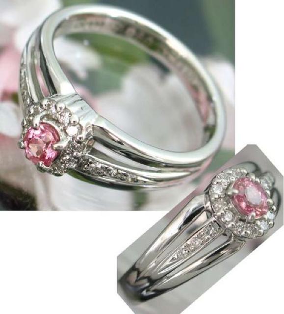 Pt900 オレンジィなピンクサファイア 11.5号 新品同様 5.59g★3154cxy < 女性アクセサリー/時計  Pt900 オレンジィなピンクサファイア 11.5号 新品同様 5.59g★3154cxy < 女性アクセサリー/時計の