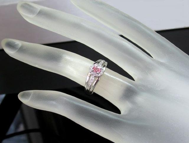 Pt900 オレンジィなピンクサファイア 11.5号 新品同様 5.59g★3154cxy < 女性アクセサリー/時計  Pt900 オレンジィなピンクサファイア 11.5号 新品同様 5.59g★3154cxy < 女性アクセサリー/時計の