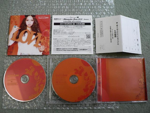 西野カナ【Thank you,Love】初回盤(CD+DVD)PV4曲+Making/他出品 < タレントグッズ  西野カナ【Thank you,Love】初回盤(CD+DVD)PV4曲+Making/他出品 < タレントグッズの