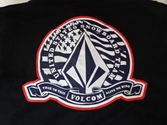 ボルコム x TEAM USAスノーボード フルジップ パーカーUS M 黒 < 男性ファッション  ボルコム x TEAM USAスノーボード フルジップ パーカーUS M 黒 < 男性ファッションの