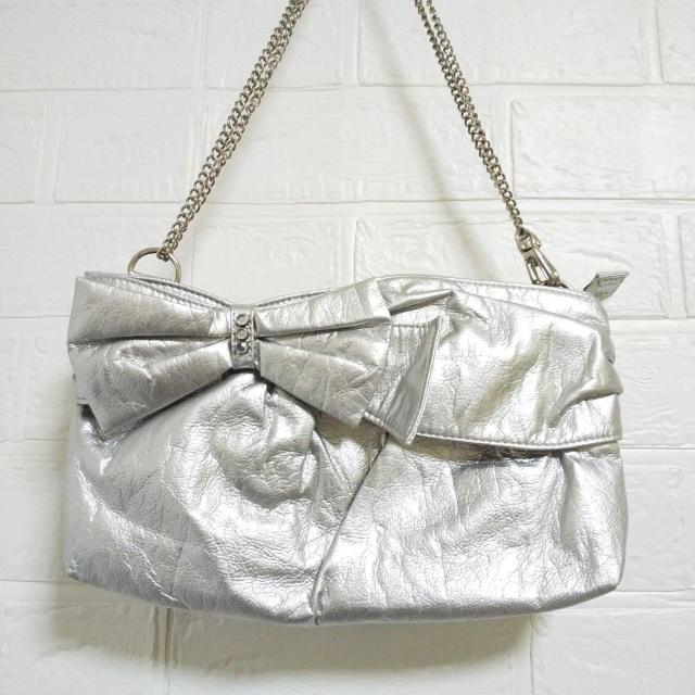 OZOC-オゾック★リボン付き3wayバッグ★シルバーpartybag★ageha-姫系 < ブランド  OZOC-オゾック★リボン付き3wayバッグ★シルバーpartybag★ageha-姫系 < ブランドの