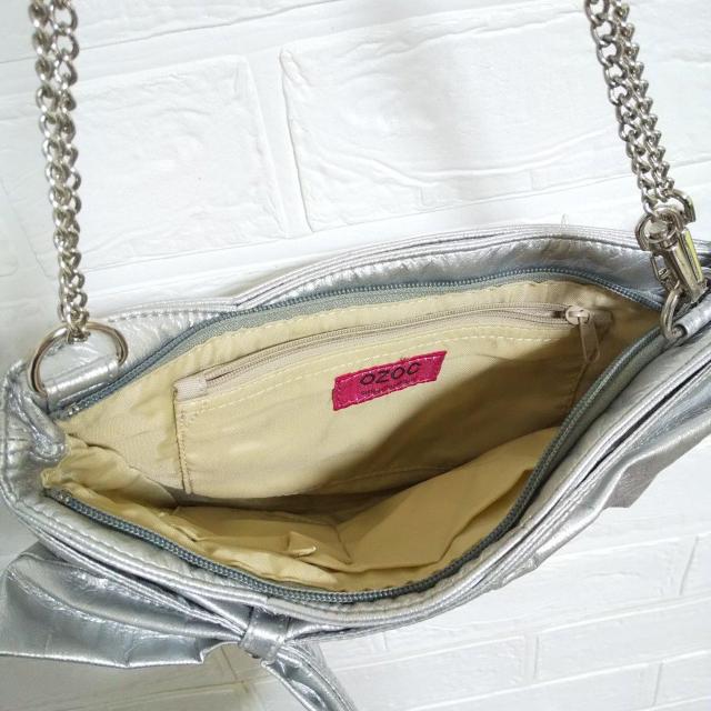 OZOC-オゾック★リボン付き3wayバッグ★シルバーpartybag★ageha-姫系 < ブランド  OZOC-オゾック★リボン付き3wayバッグ★シルバーpartybag★ageha-姫系 < ブランドの