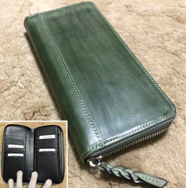 新作品 グリーン系 緑 ハンドメイド ブライドレザー ヌメ革本革 メンズ  長財布//小銭入れあり 人気商品 < 男性ファッション  新作品 グリーン系 緑 ハンドメイド ブライドレザー ヌメ革本革 メンズ  長財布//小銭入れあり 人気商品  < 男性ファッションの