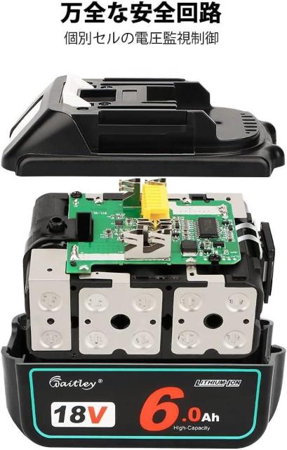 マキタ互換18V バッテリー残量表示付き 2個セット < ペット/手芸/園芸  マキタ互換18V バッテリー残量表示付き 2個セット < ペット/手芸/園芸の