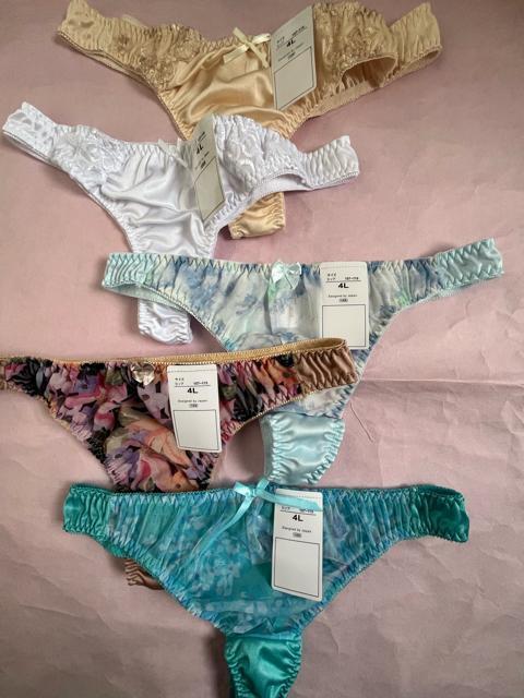 4Lサイズ!5枚セット!光沢ツルツル素材!シフォン使いあり!高貴品格!色とりどり!エレガント!Tバックショーツ!No.可憐 < 女性ファッション  4Lサイズ!5枚セット!光沢ツルツル素材!シフォン使いあり!高貴品格!色とりどり!エレガント!Tバックショーツ!No.可憐  < 女性ファッションの