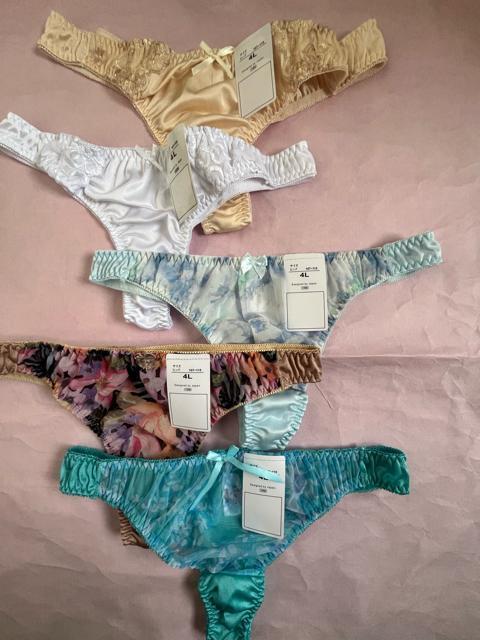 4Lサイズ!5枚セット!光沢ツルツル素材!シフォン使いあり!高貴品格!色とりどり!エレガント!Tバックショーツ!No.可憐 < 女性ファッション  4Lサイズ!5枚セット!光沢ツルツル素材!シフォン使いあり!高貴品格!色とりどり!エレガント!Tバックショーツ!No.可憐 < 女性ファッションの