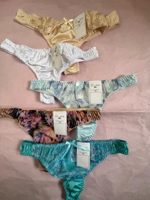 4Lサイズ!5枚セット!光沢ツルツル素材!シフォン使いあり!高貴品格!色とりどり!エレガント!Tバックショーツ!No.可憐 < 女性ファッション  4Lサイズ!5枚セット!光沢ツルツル素材!シフォン使いあり!高貴品格!色とりどり!エレガント!Tバックショーツ!No.可憐 < 女性ファッションの