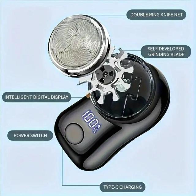 超お買い得690円★USB充電式デジタルディスプレイ&ステンレス鋼刃付きメンズ電気シェーバー1個 - 携帯用 < 家電/AV  超お買い得690円★USB充電式デジタルディスプレイ&ステンレス鋼刃付きメンズ電気シェーバー1個 - 携帯用 < 家電/AVの