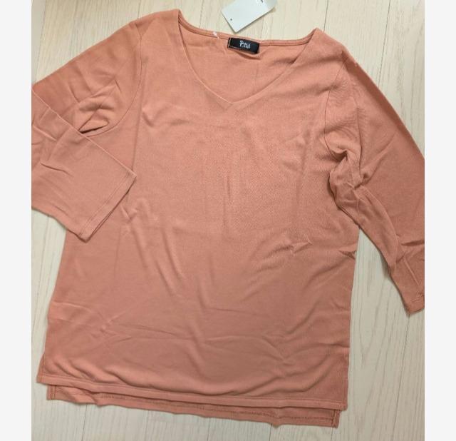 LL★綿100%★Vネック7分袖カットー★新品★送料無料 < 女性ファッション  LL★綿100%★Vネック7分袖カットー★新品★送料無料 < 女性ファッションの