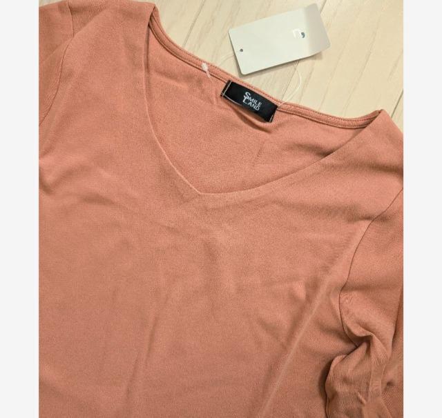 LL★綿100%★Vネック7分袖カットー★新品★送料無料 < 女性ファッション  LL★綿100%★Vネック7分袖カットー★新品★送料無料 < 女性ファッションの