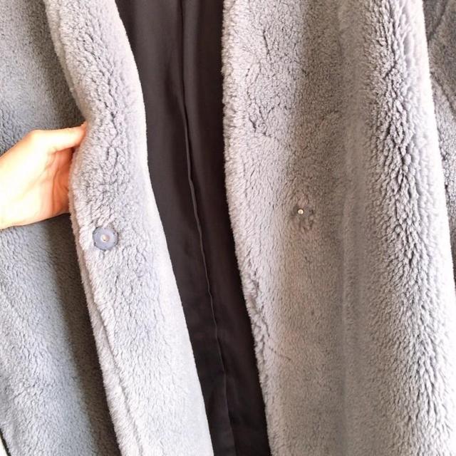 ◆JEANASIS/ジーナシス◆ボリュームファーノーカラーコート★ブルーF*シンプルコーデ美品♪ < ブランド  ◆JEANASIS/ジーナシス◆ボリュームファーノーカラーコート★ブルーF*シンプルコーデ美品♪ < ブランドの