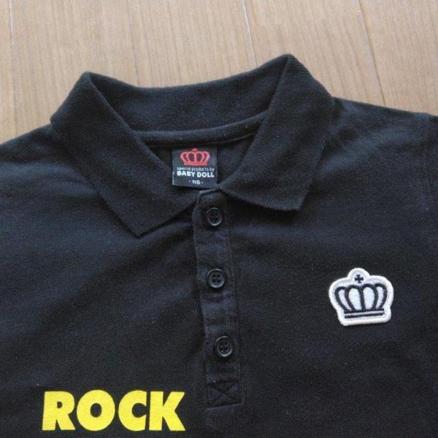 DISロックンロールポロシャツ 黒 110 ベビードールBABYDOLLベビド < ブランド DISロックンロールポロシャツ 黒 110 ベビードールBABYDOLLベビド < ブランドの