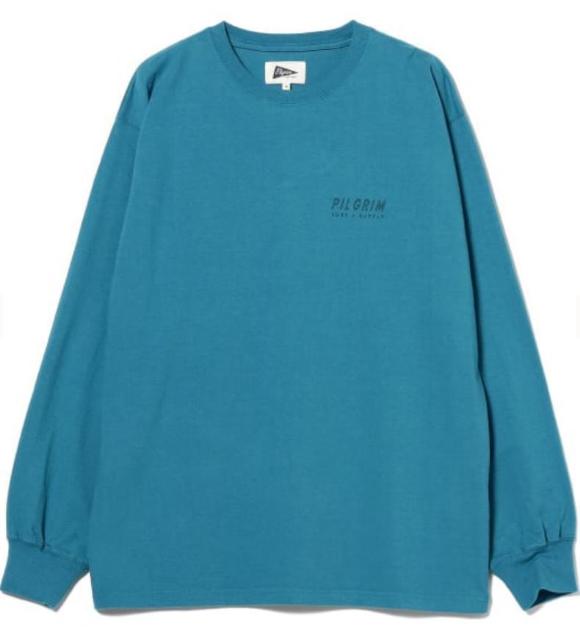 メンズ ロゴプリント ロングスリーブTシャツ【MARINE】 < 男性ファッション メンズ ロゴプリント ロングスリーブTシャツ【MARINE】 < 男性ファッションの