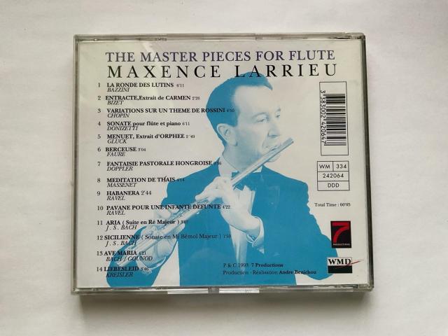 MAXENCE LARRIEU �t���[�g���ȏW THE MASTER PIECES FOR FLUTE CD �� CD/DVD/�r�f�I�� 
