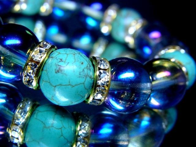ブルーオーラ§ターコイズ§12ミリ§金ロンデル < 女性アクセサリー/時計 ブルーオーラ§ターコイズ§12ミリ§金ロンデル < 女性アクセサリー/時計の