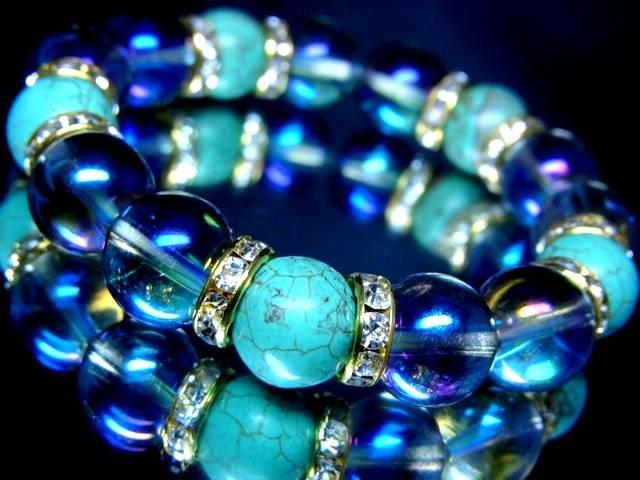 ブルーオーラ§ターコイズ§12ミリ§金ロンデル < 女性アクセサリー/時計 ブルーオーラ§ターコイズ§12ミリ§金ロンデル < 女性アクセサリー/時計の