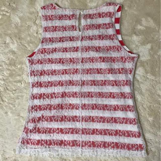 BANANA REPUBLIC レース&ボーダータンク Sサイズ < ブランド BANANA REPUBLIC レース&ボーダータンク Sサイズ < ブランドの