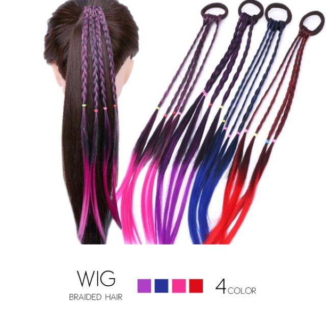 爆ヤス490円★ベストセラー★編み込みウイッグヘアアクセ髪留め ピンク < 女性ファッション  爆ヤス490円★ベストセラー★編み込みウイッグヘアアクセ髪留め ピンク  < 女性ファッションの