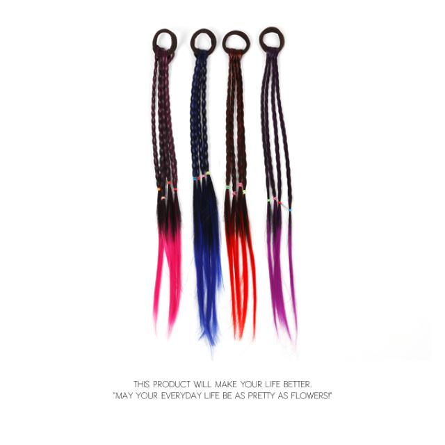 爆ヤス490円★ベストセラー★編み込みウイッグヘアアクセ髪留め ピンク < 女性ファッション  爆ヤス490円★ベストセラー★編み込みウイッグヘアアクセ髪留め ピンク < 女性ファッションの