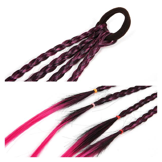 爆ヤス490円★ベストセラー★編み込みウイッグヘアアクセ髪留め ピンク < 女性ファッション  爆ヤス490円★ベストセラー★編み込みウイッグヘアアクセ髪留め ピンク < 女性ファッションの