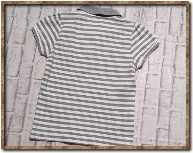 ビームスボーイ ボーダー半袖ポロシャツ 白×グレー < ブランド ビームスボーイ ボーダー半袖ポロシャツ 白×グレー < ブランドの