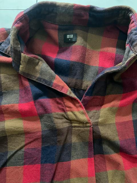 UNIQLOユニクロブロック柄チェックシャツ★M < ブランド  UNIQLOユニクロブロック柄チェックシャツ★M < ブランドの
