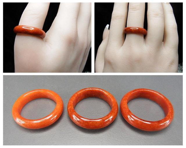 赤翡翠赤いひすい天然石指輪バンドリング本翡翠ジェダイト約13号 < 女性アクセサリー/時計 赤翡翠赤いひすい天然石指輪バンドリング本翡翠ジェダイト約13号 < 女性アクセサリー/時計の