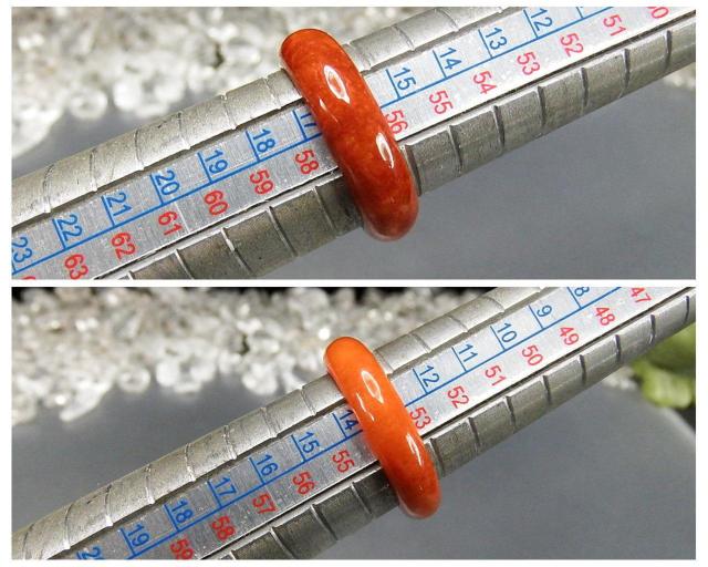 赤翡翠赤いひすい天然石指輪バンドリング本翡翠ジェダイト約13号 < 女性アクセサリー/時計 赤翡翠赤いひすい天然石指輪バンドリング本翡翠ジェダイト約13号 < 女性アクセサリー/時計の