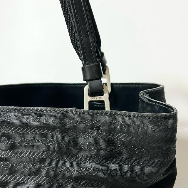 ���i PRADA �v���_ �n���h�o�b�O �i�C���� �u���b�N �� �u�����h�� 