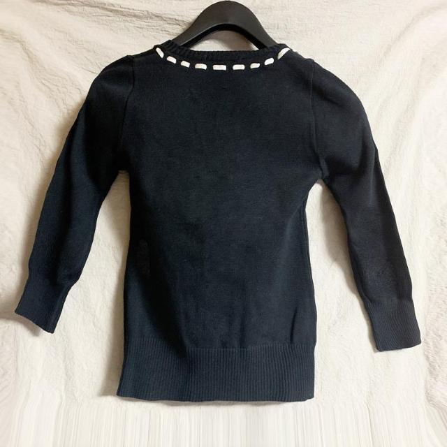 アプワイザーリッシェApuweiser-riche/7分袖 襟サテンリボン カーディガン 黒ブラック 2 春夏 < ブランド アプワイザーリッシェApuweiser-riche/7分袖 襟サテンリボン カーディガン 黒ブラック 2 春夏 < ブランドの