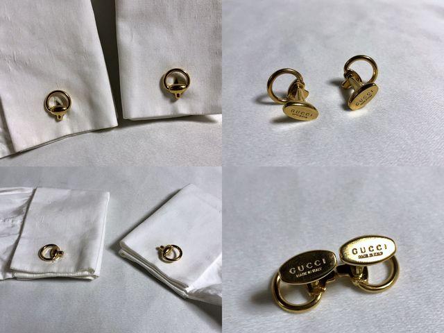正規良レア グッチGUCCI ヴィンテージビットカフス デザインカフリンクス ゴールドボタン ラグジュアリー L < ブランド  正規良レア グッチGUCCI ヴィンテージビットカフス デザインカフリンクス ゴールドボタン ラグジュアリー L < ブランドの