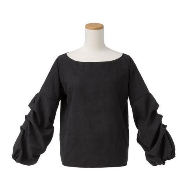夢展望★くしゅくしゅボリューム袖 ボートネック ブラウス < ブランド 夢展望★くしゅくしゅボリューム袖 ボートネック ブラウス < ブランドの