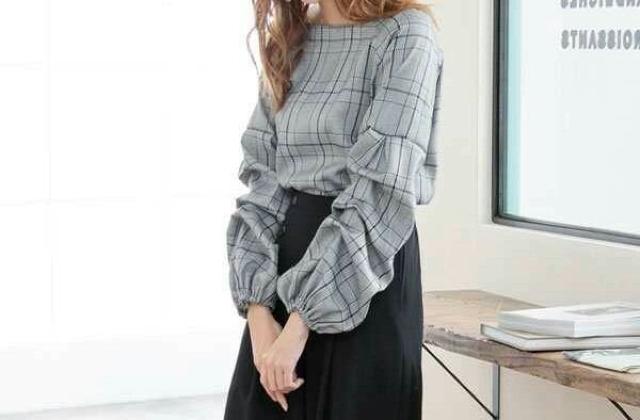 夢展望★くしゅくしゅボリューム袖 ボートネック ブラウス < ブランド 夢展望★くしゅくしゅボリューム袖 ボートネック ブラウス < ブランドの