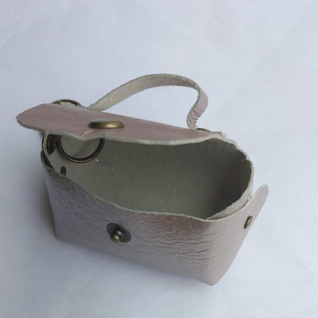 DIY 本革 ミニバッグ メタリックピンク キーホルダー < ペット/手芸/園芸  DIY 本革 ミニバッグ メタリックピンク キーホルダー < ペット/手芸/園芸の
