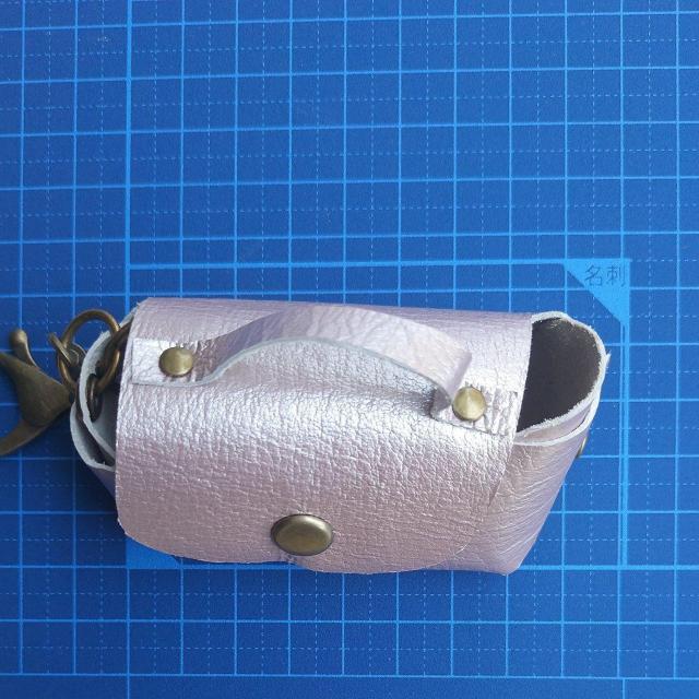 DIY 本革 ミニバッグ メタリックピンク キーホルダー < ペット/手芸/園芸  DIY 本革 ミニバッグ メタリックピンク キーホルダー < ペット/手芸/園芸の