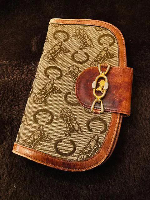 celine オールドセリーヌ ビンテージ 財布 Cマカダム 馬車柄 ジャガード レザー 本革 ウォレット 馬具  < ブランド  celine オールドセリーヌ ビンテージ 財布 Cマカダム 馬車柄 ジャガード レザー 本革 ウォレット 馬具   < ブランドの