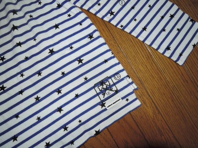 uniform experiment ドット柄 ロンTシャツ 3 白青系 ボーダー ☆星柄 カットソー SOPHNET. < ブランド uniform experiment ドット柄 ロンTシャツ 3 白青系 ボーダー ☆星柄 カットソー SOPHNET. < ブランドの