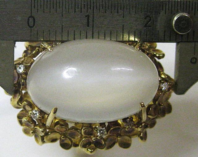 極美品K18 18金リング指輪 ムンストーン19.32ctダイヤ7ヶ0.12ct < 女性アクセサリー/時計 極美品K18 18金リング指輪 ムンストーン19.32ctダイヤ7ヶ0.12ct < 女性アクセサリー/時計の