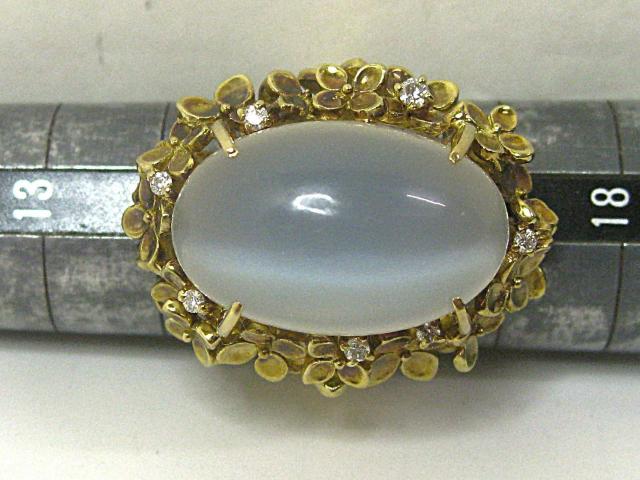 極美品K18 18金リング指輪 ムンストーン19.32ctダイヤ7ヶ0.12ct < 女性アクセサリー/時計 極美品K18 18金リング指輪 ムンストーン19.32ctダイヤ7ヶ0.12ct < 女性アクセサリー/時計の