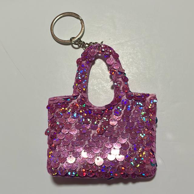 バッグ型スパンコールキーホルダー☆ピンク < 女性ファッション バッグ型スパンコールキーホルダー☆ピンク < 女性ファッションの