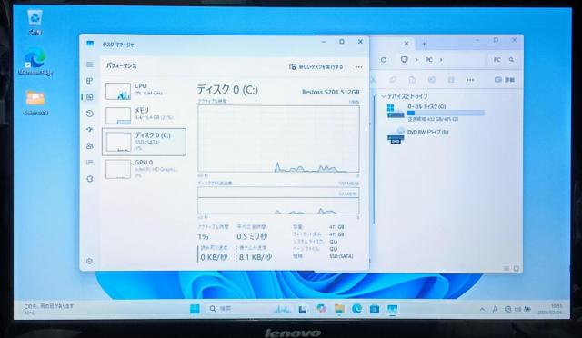Lenovo Corei5 ������16GB �V�iSSD512GB DVD Web�J���� Windows11 Office2024 �� PC�{��/���Ӌ@��� 