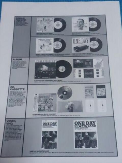 KUWATA BAND  フライヤー ONE DAY < タレントグッズ  KUWATA BAND  フライヤー ONE DAY < タレントグッズの
