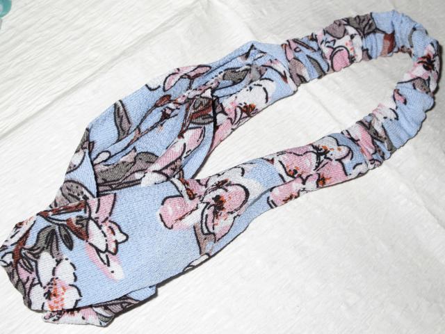 未使用☆花柄ヘアバンド*ヘアゴム3点セット(ブルー系) < 女性アクセサリー/時計  未使用☆花柄ヘアバンド*ヘアゴム3点セット(ブルー系) < 女性アクセサリー/時計の